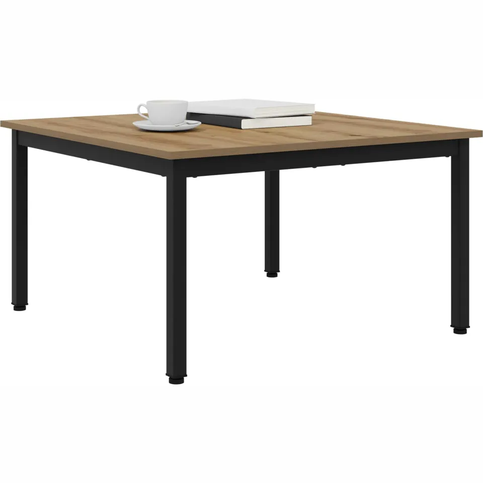 vidaXL Salontafel Artisanaal eiken 80 x 80 x 45 cm Bewerkt hout Bruin