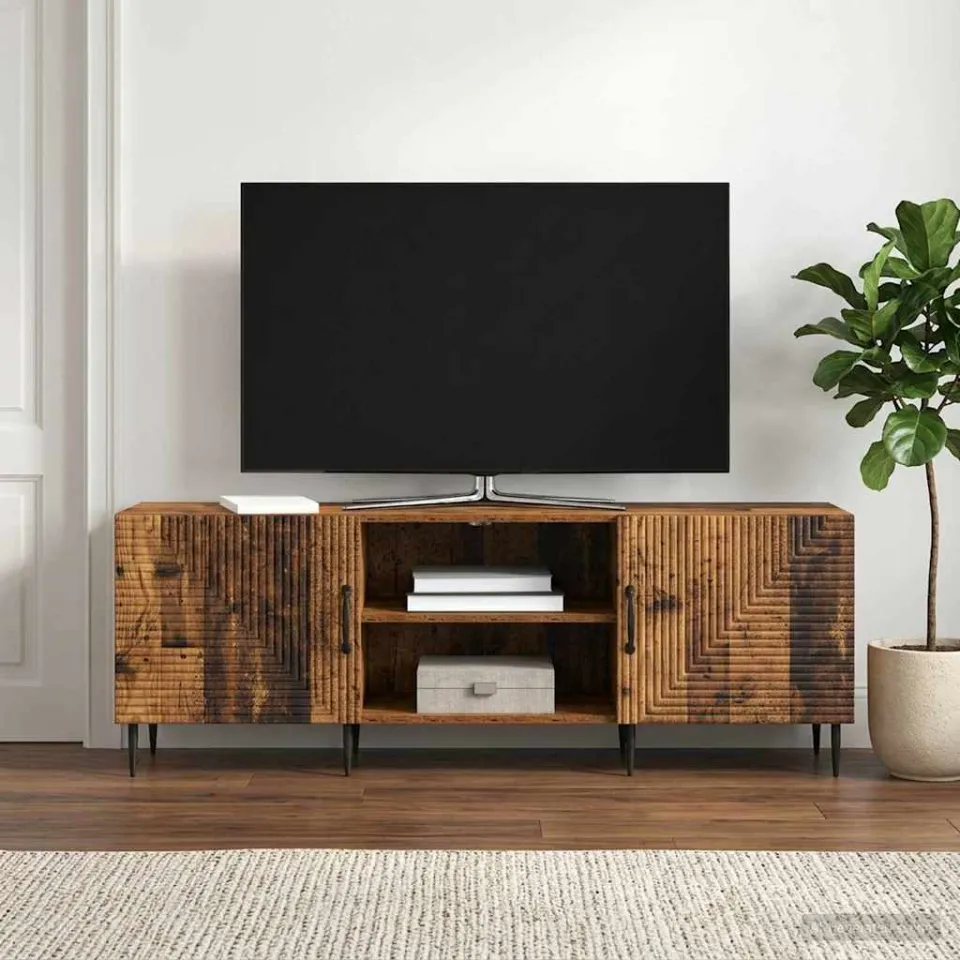 vidaXL TV-kast 150 x 31 x 50 cm Oud hout Bewerkt hout bruin, foto 4