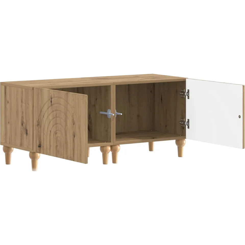 vidaXL Tv-meubel Artisanaal eiken Bewerkt hout Bruin