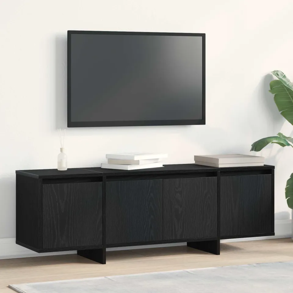 vidaXL TV-kast 120 x 30 x 40,5 cm Zwart Eiken Bewerkt hout, foto 3