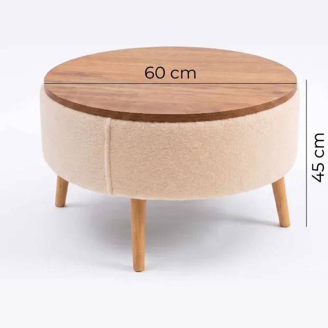 Skye Decor Tafel Iris – Beige – Stof