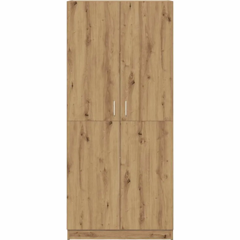 vidaXL Kledingkast 80x52x180 cm bewerkt hout artisanaal eikenkleurig Bruin