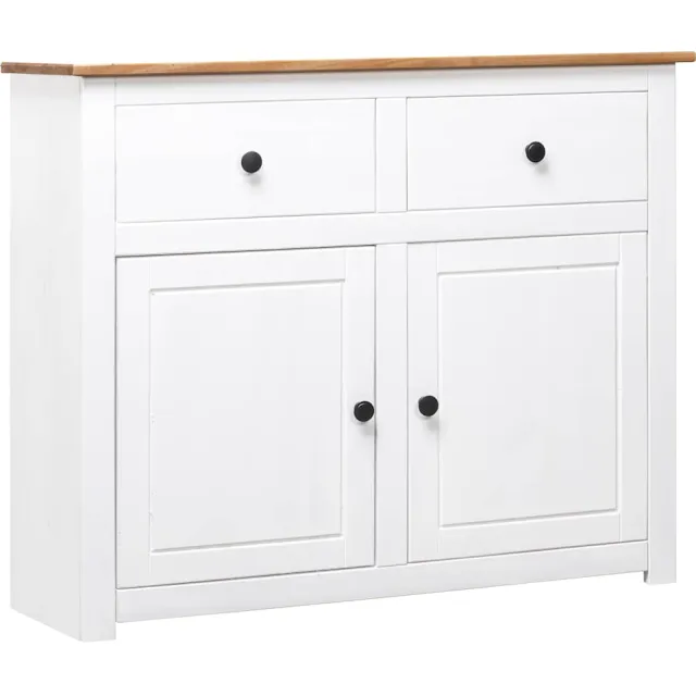vidaXL Dressoir Panama Range 93x40x80 cm massief grenenhout wit