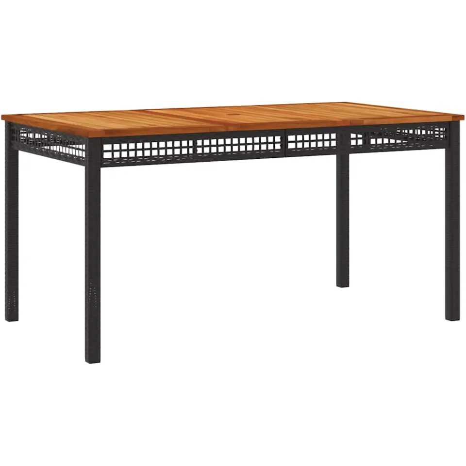vidaXL 5-delige Tuinset met kussens poly rattan zwart, foto 3