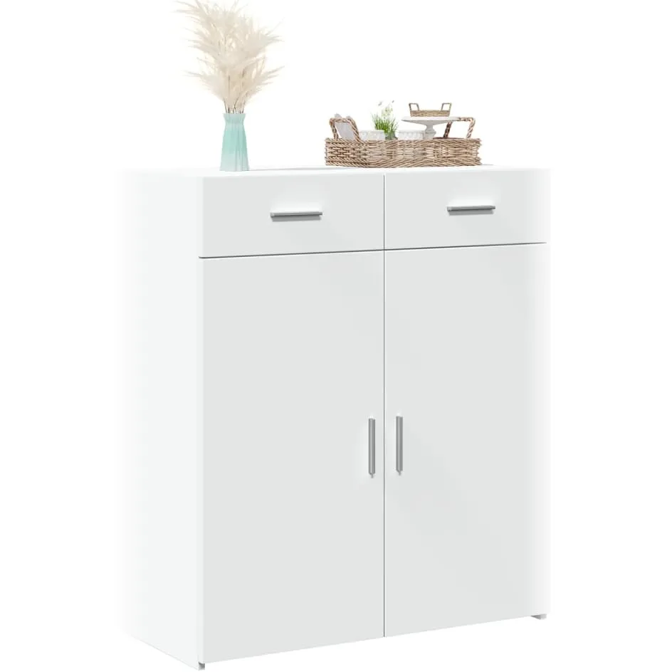 vidaXL Dressoir 80x42,5x93 cm bewerkt hout wit