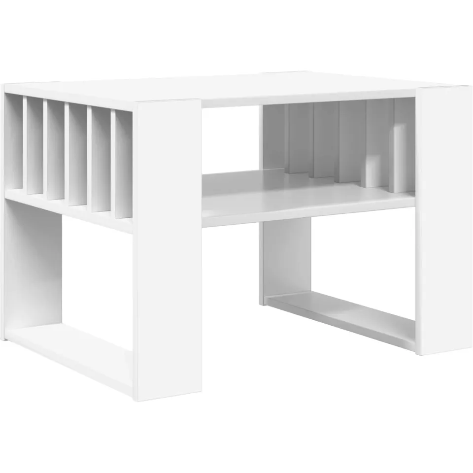 vidaXL Salontafel Wit 66 x 49,5 x 45 cm Bewerkt hout, foto 3
