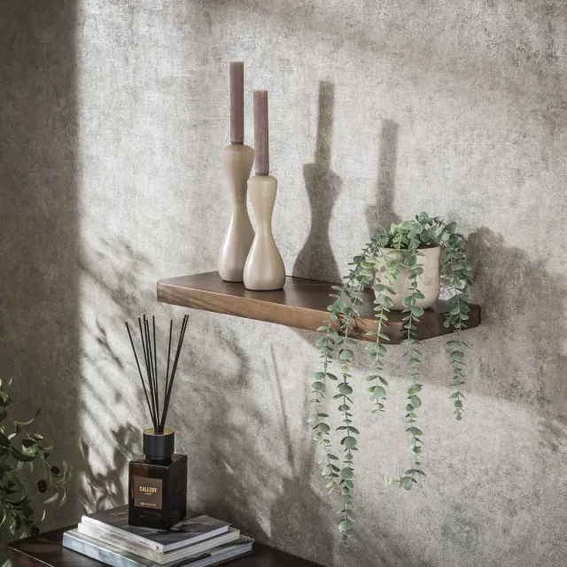 Dimehouse Wandplank Noa 60 cm Massief Acaciahout Drift Brown Bruin