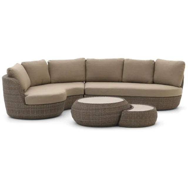 Intenso Furniture Intenso Santa Ninfa hoek loungeset 4-delig taupe, foto 2