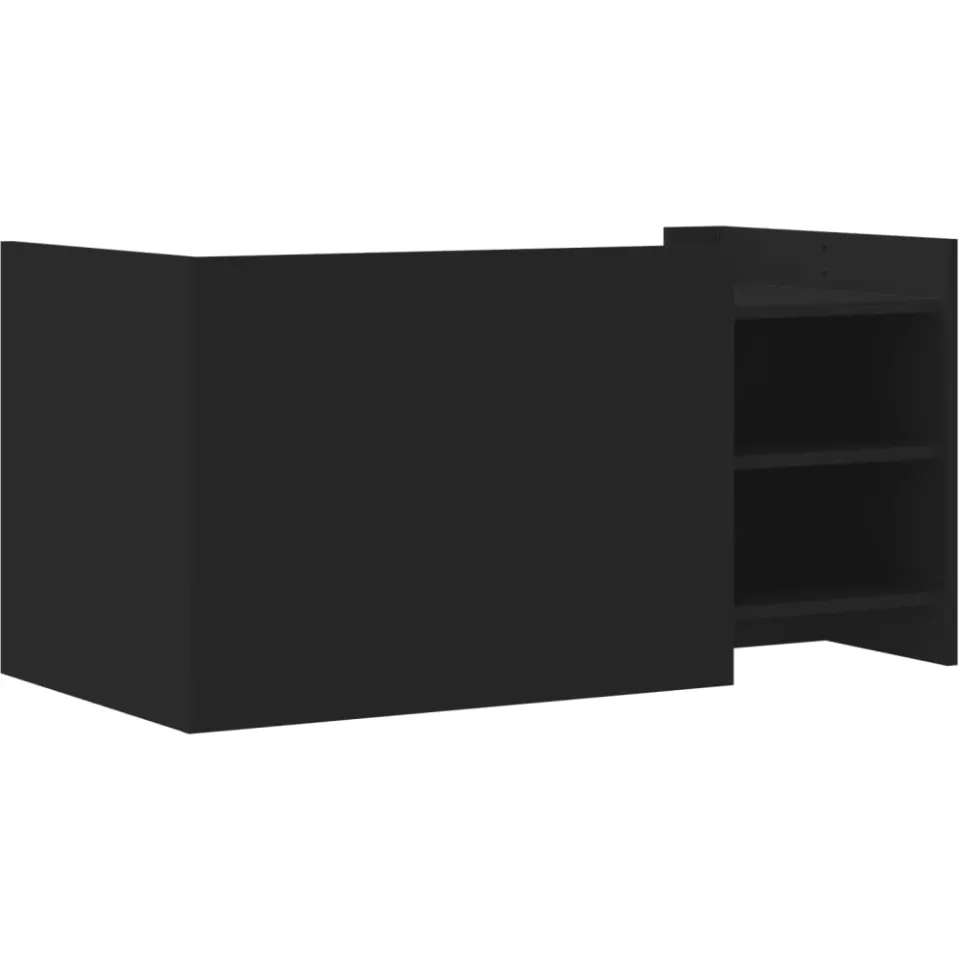 vidaXL Salontafel 100x50x50 cm bewerkt hout zwart, foto 4