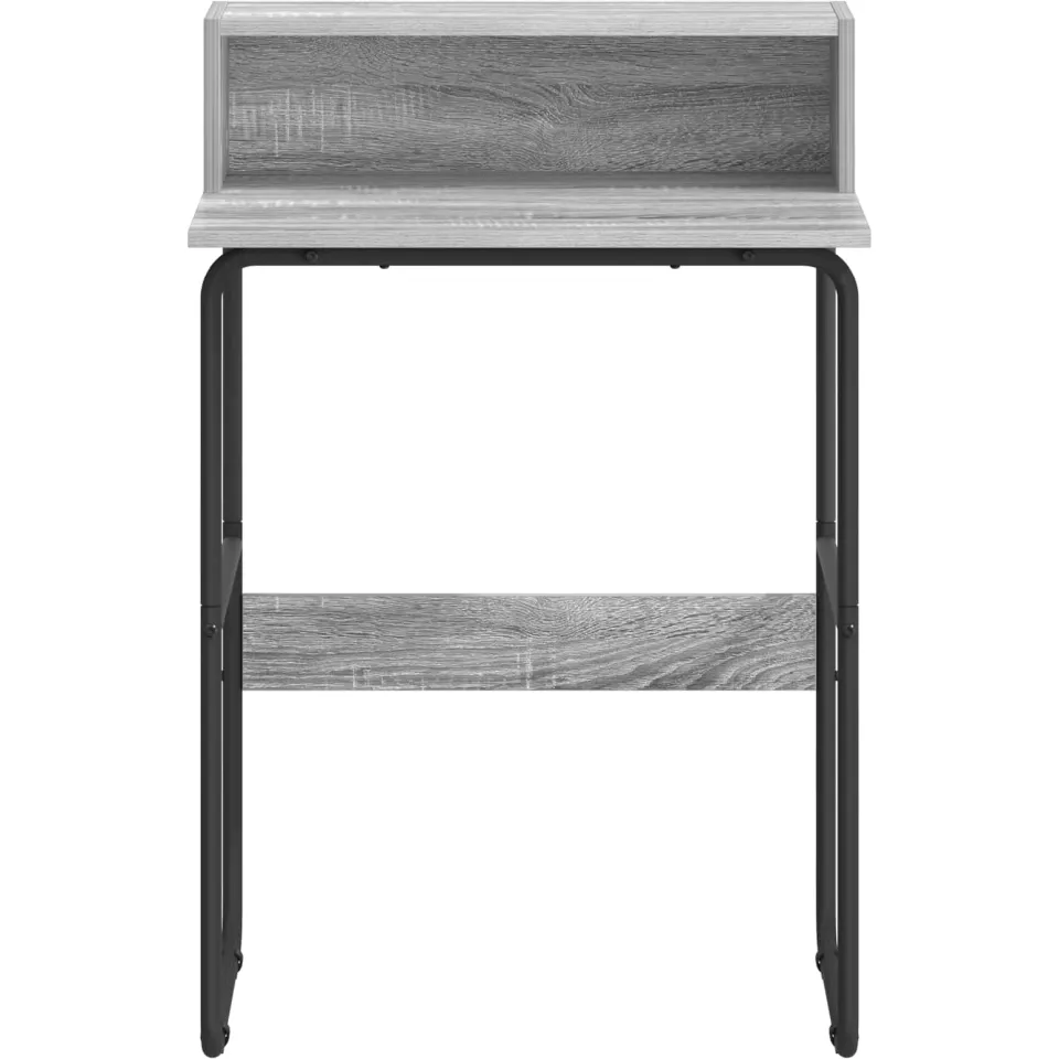 vidaXL Bureau met opbergruimte Grijs Sonoma 60 x 50 x 91 cm