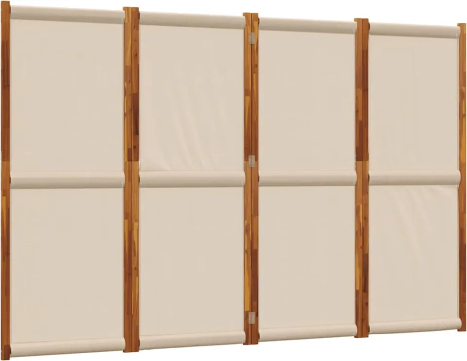 vidaXL Kamerscherm met 4 panelen 280x180 cm taupe, foto 3