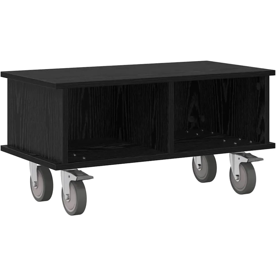 vidaXL TV-standaard 68,5 x 35 x 35 cm Zwart Eiken Bewerkt hout, foto 3