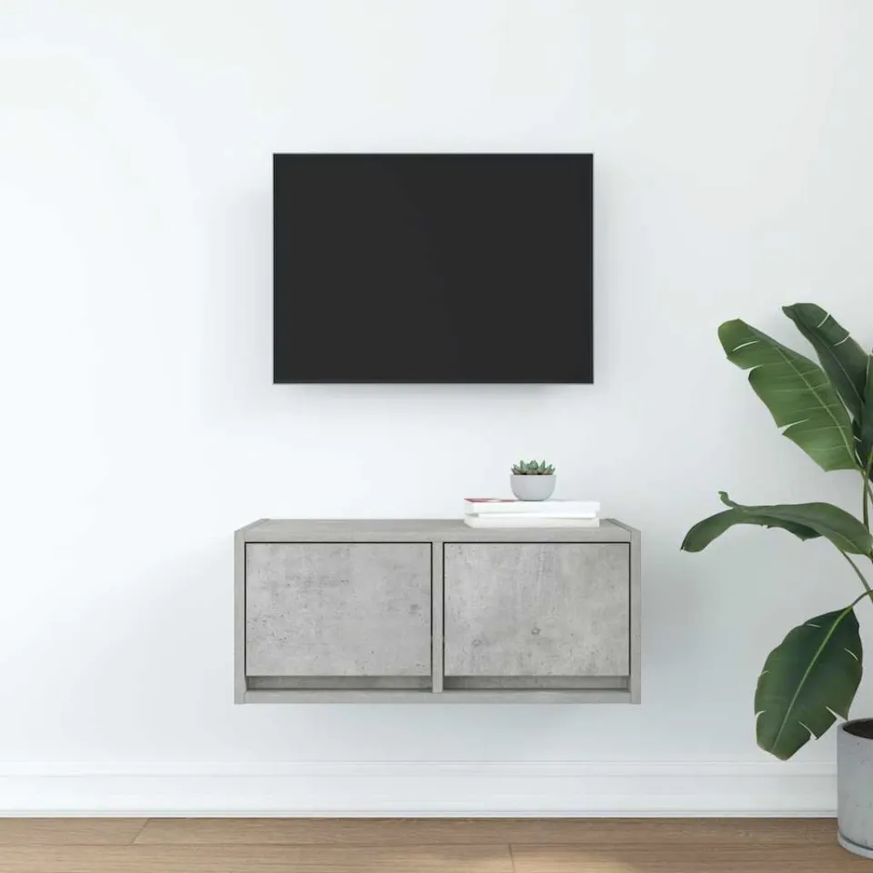 vidaXL TV-meubel 60x31x25,5 cm bewerkt hout betongrijs grijs, foto 4