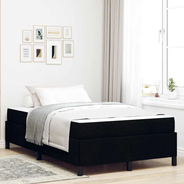vidaXL Boxspringbed Zwart 120 x 200 cm Stof