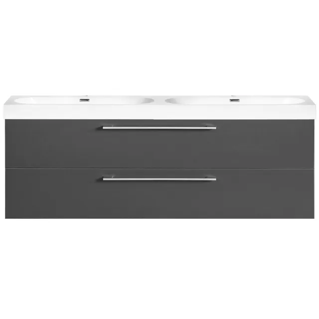 Differnz Badkamermeubelset Differnz Somero Met Keramiek Wastafel 120 cm Antraciet