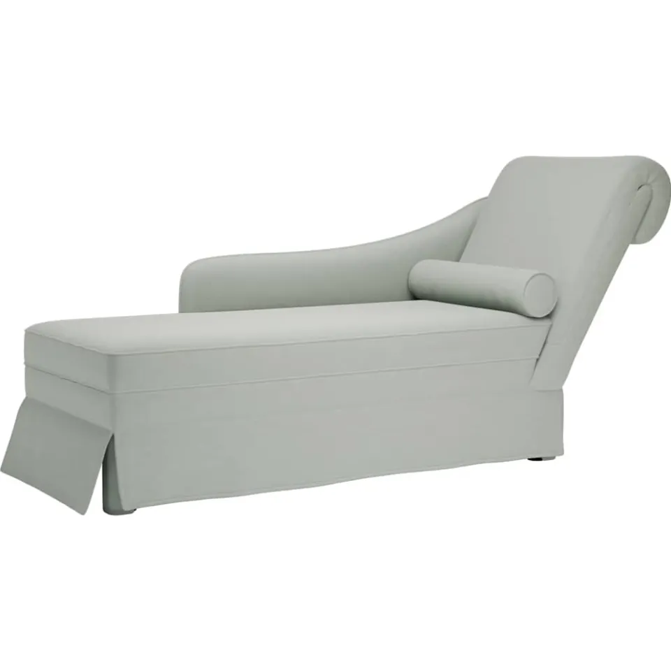 vidaXL Chaise longue met bolster&rechterarmleuning fluweel lichtgrijs