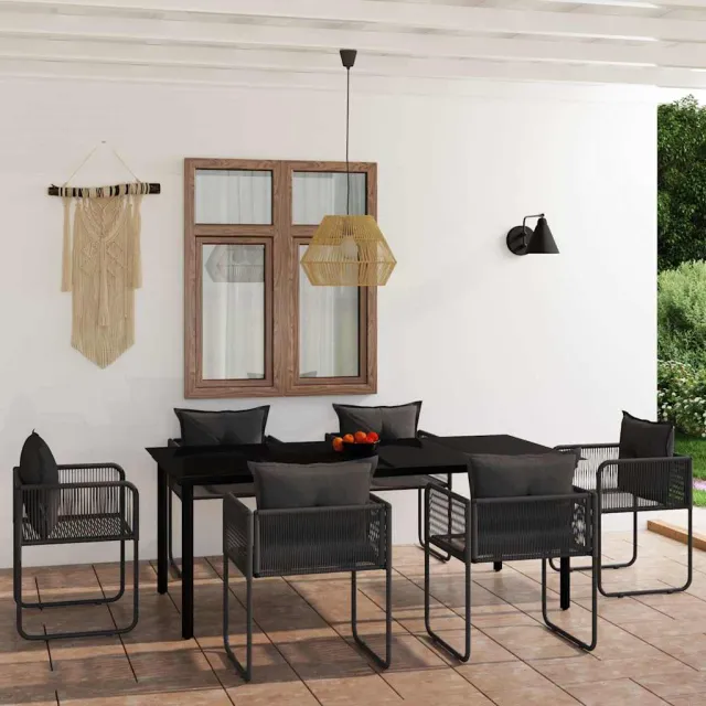 vidaXL 7-delige Tuinset zwart, foto 2