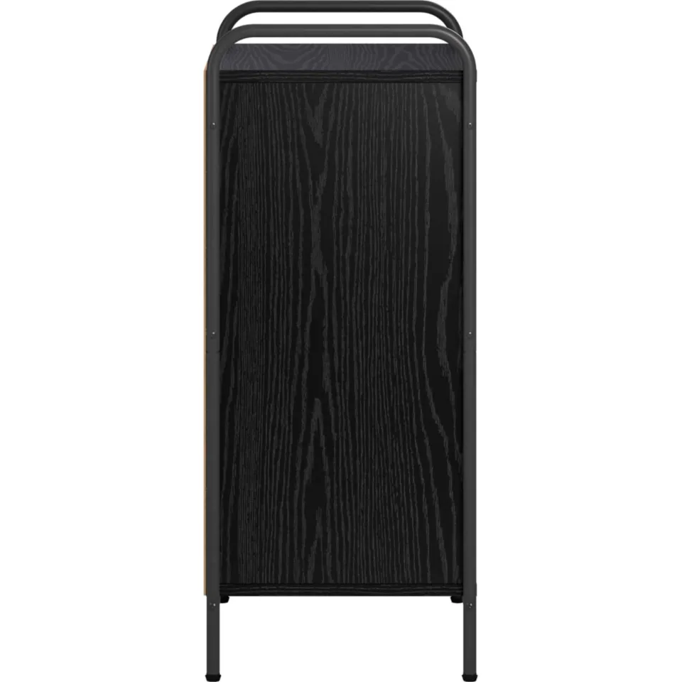 vidaXL Boekenkast 55,5 x 33 x 174 cm Bewerkt hout Zwart eiken, foto 4