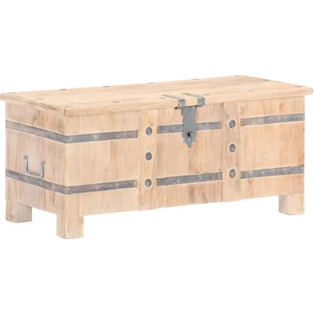 vidaXL Opbergkist - 90x40x40 - cm - massief - acaciahout lichtbruin