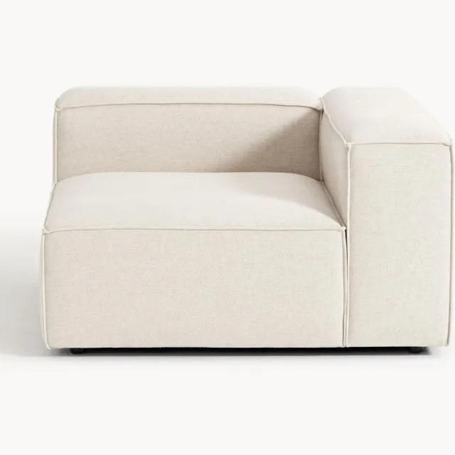 Westwing Collection Hoekmodule Lennon van linnenmix Beige