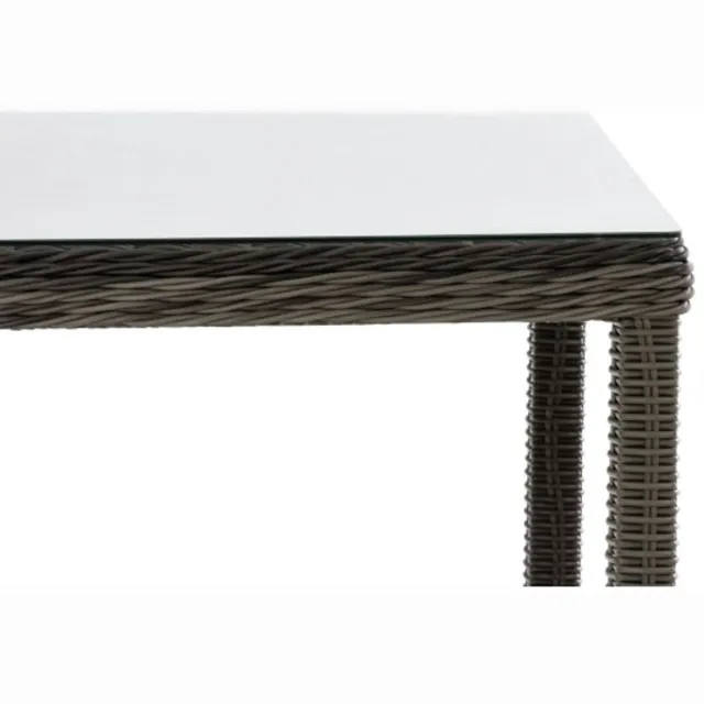 CLP Alia Tuintafel - 5mm Poly rotan grijs gevlekt