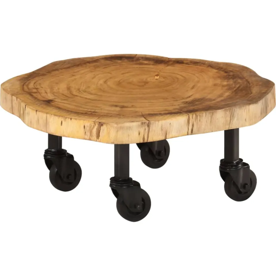 vidaXL Salontafel 60x55x25 cm massief acaciahout bruin, foto 3