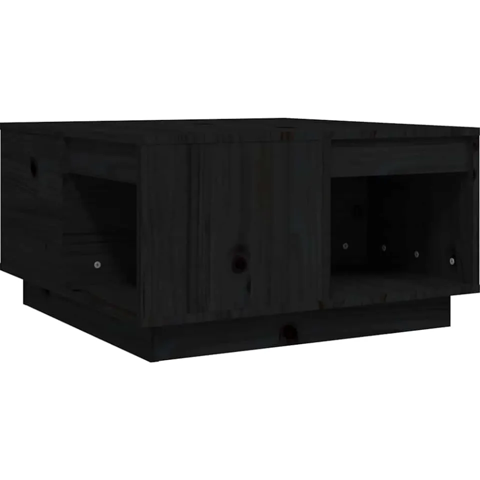 vidaXL Salontafel 60x61x32,5 cm massief grenenhout zwart, foto 4