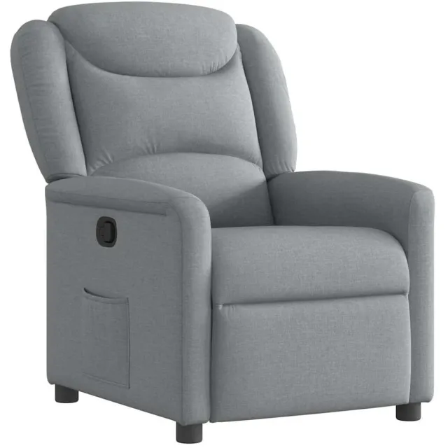 vidaXL Fauteuil - verstelbaar - stof - lichtgrijs