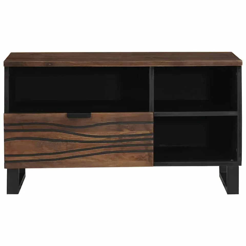 vidaXL TV Eenheden 80 x 33 x 46 cm Walnotenhout Bewerkt hout bruin, foto 3
