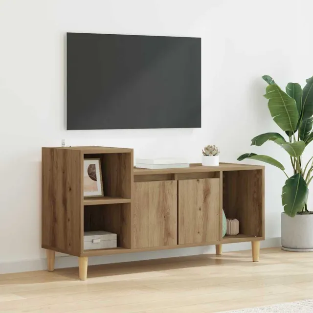 vidaXL TV-kast 100 x 35 x 55 cm Artisan Eiken Bewerkt hout Bruin