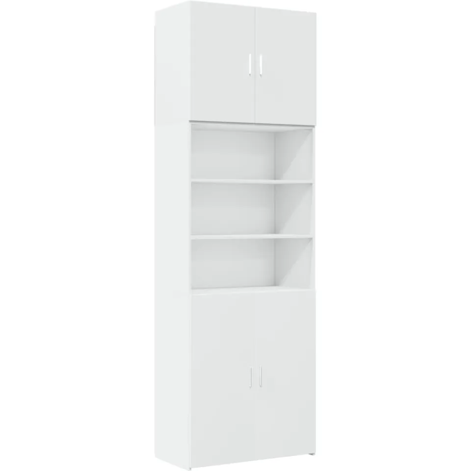 vidaXL Hoge kast 80x42,5x249 cm bewerkt hout wit, foto 3