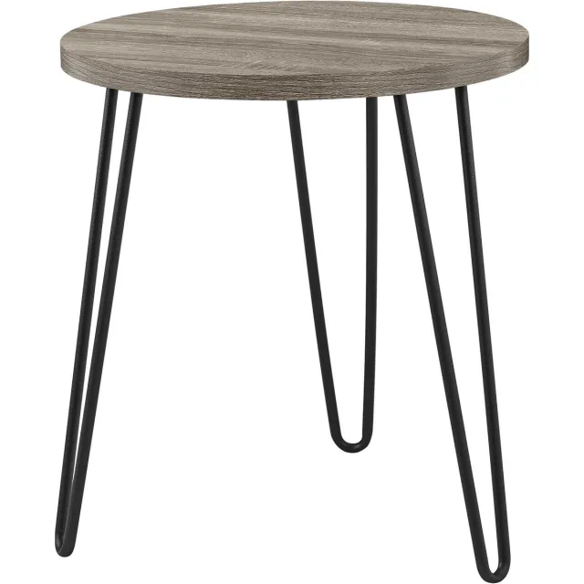 Notio Living Owen-Eindtafel - Grijs Eikenlook Zwart