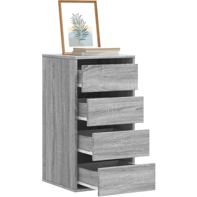 vidaXL Ladekast 40x41x76 cm bewerkt hout grijs sonoma eikenkleurig