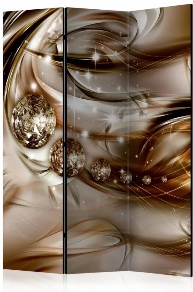 karo-art Vouwscherm - Diamanten 135x172cm , gemonteerd geleverd (kamerscherm) dubbelzijdig geprint Multikleur
