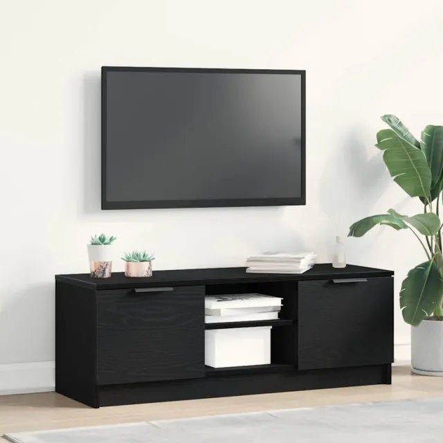 vidaXL TV-kast 102 x 32 x 35.5 cm Zwart Eiken Bewerkt hout, foto 2