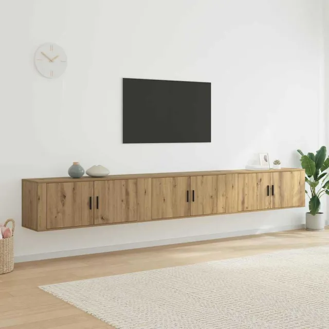vidaXL Wandtv-kast Set 3 st 100 x 34,5 x 40 cm Artisan Eiken Bruin