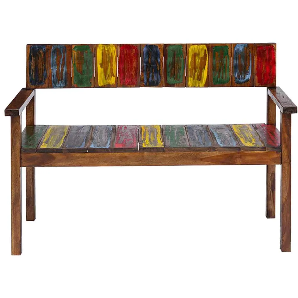 vidaXL Eetkamerstoelen 4 st massief gerecycled hout meerkleurig, foto 2