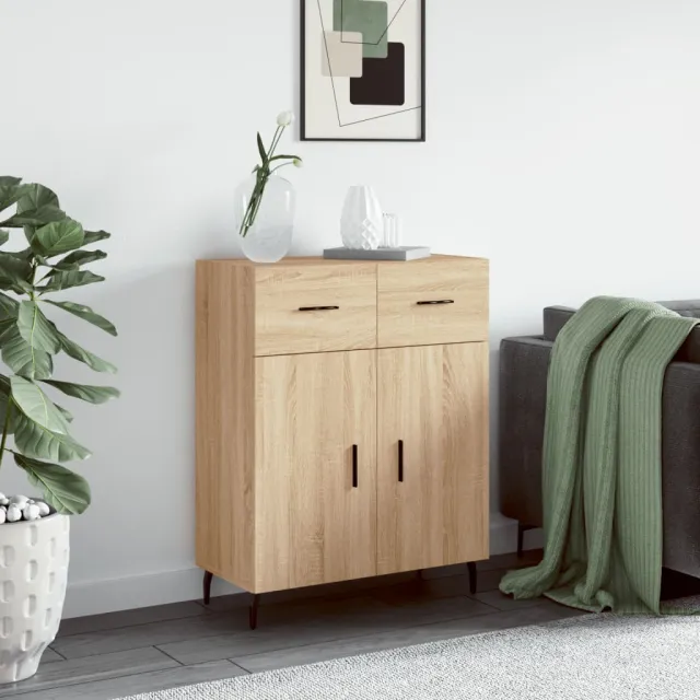 vidaXL Dressoir 69,5x34x90 cm bewerkt hout sonoma eikenkleurig, foto 2