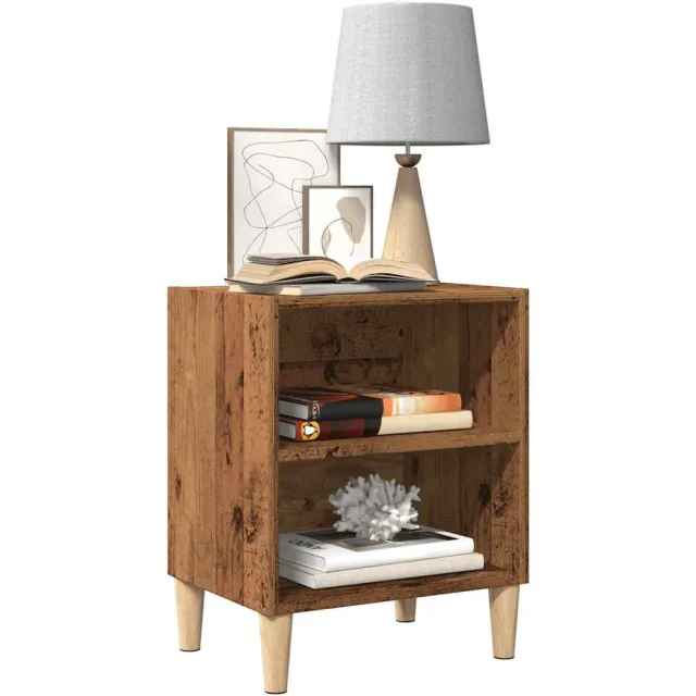vidaXL Nachtkastje 40x30x50 cm bewerkt hout oud houtkleurig Bruin