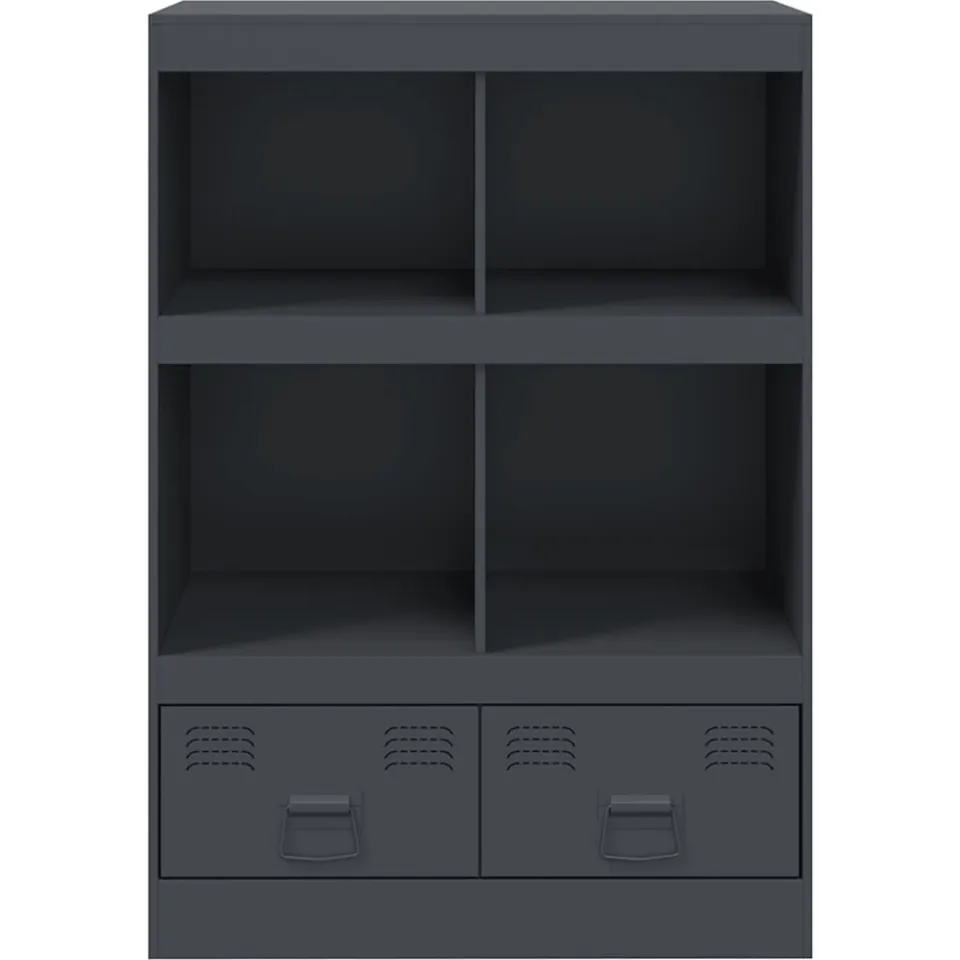 vidaXL Hoge kast 67x39x95 cm staal antracietkleurig, foto 4