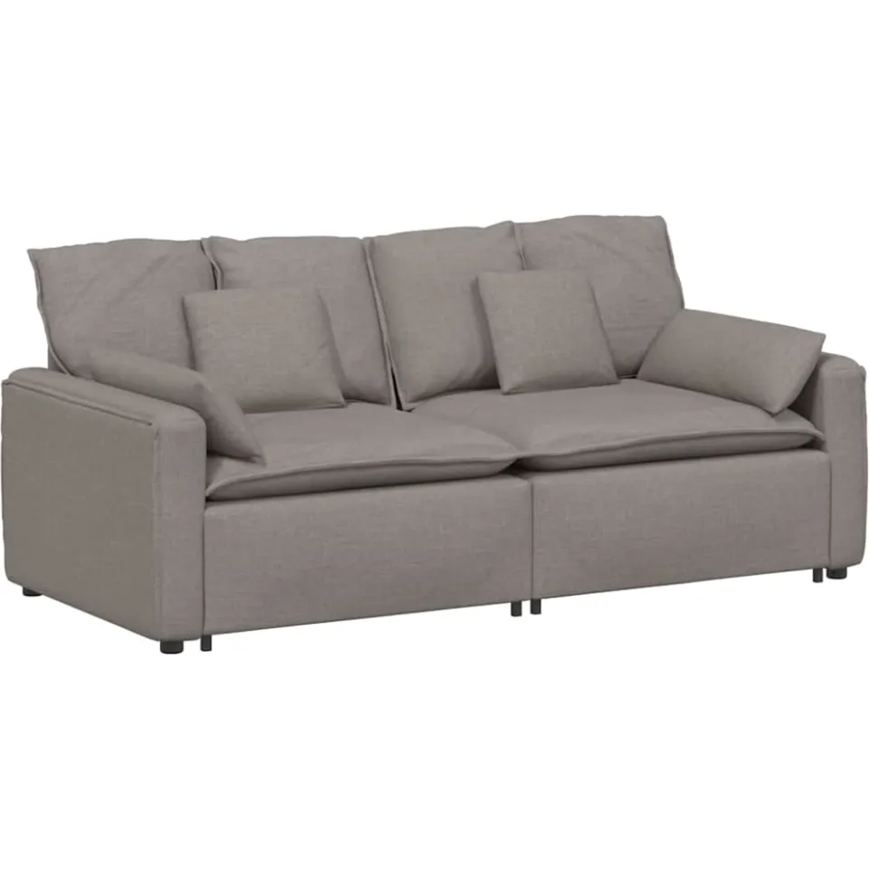 vidaXL Modulaire bank met kussens taupe, foto 3