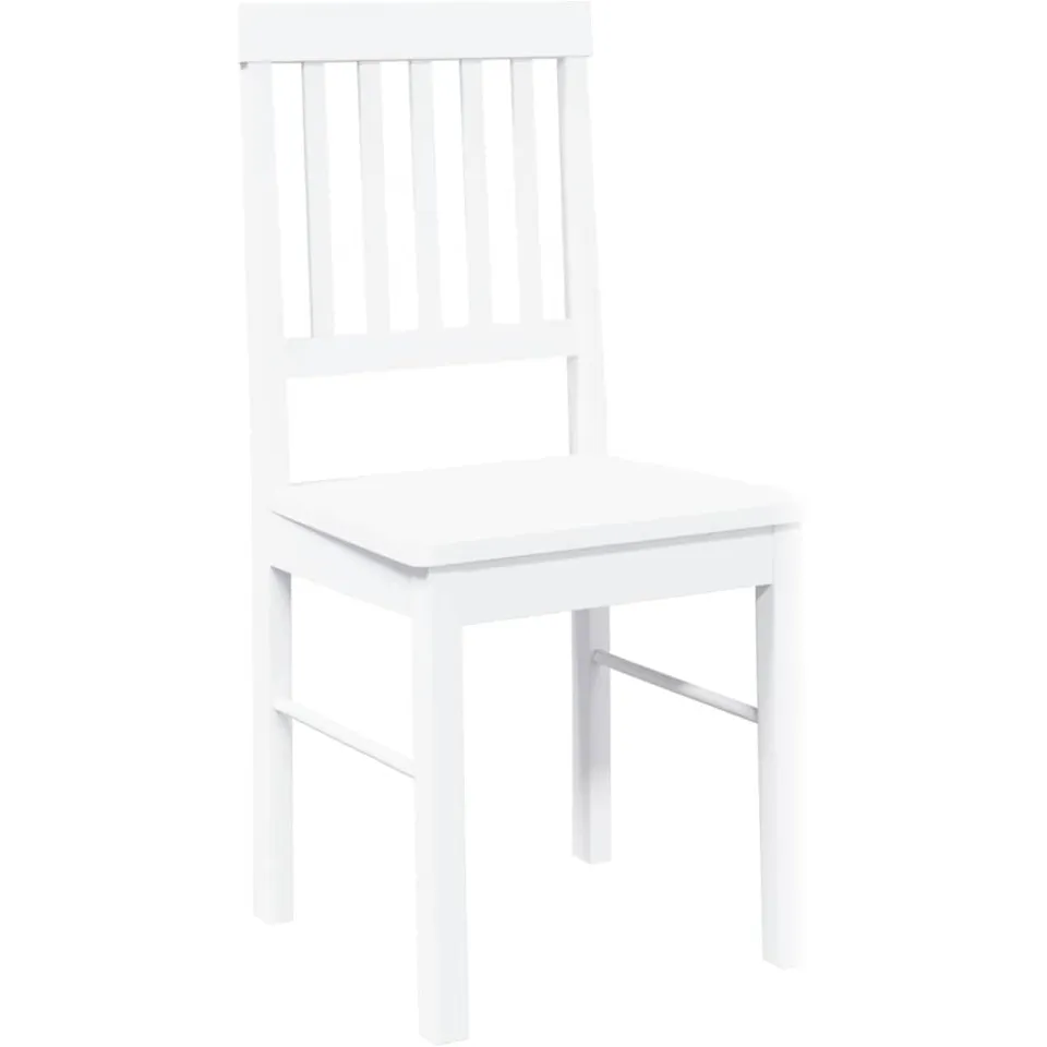 vidaXL Eetkamerstoelen 2 st massief hout rubber wit, foto 4