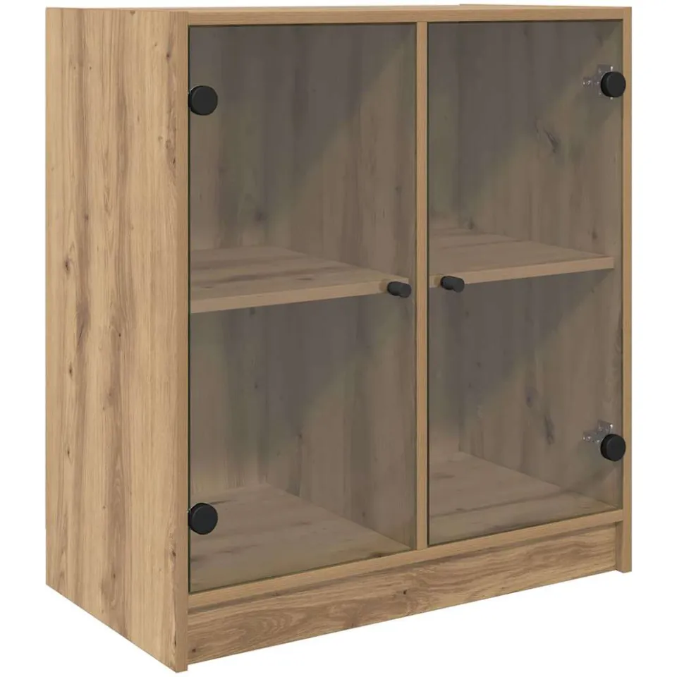 vidaXL Bijzetkast Artisan Eiken 68 x 37 x 75,5 cm Bewerkt hout, foto 3