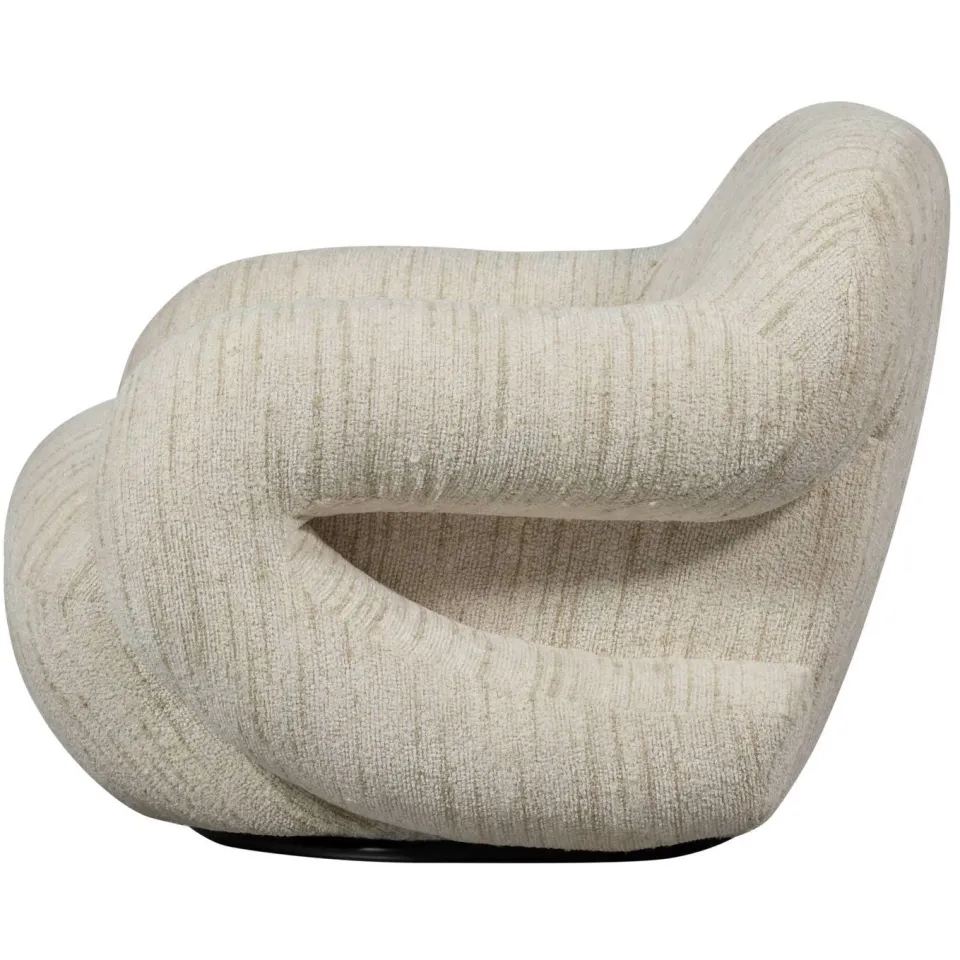 WOOOD Folke Fauteuil - Chenille - Oudroze Melange - 70x88x88, foto 5
