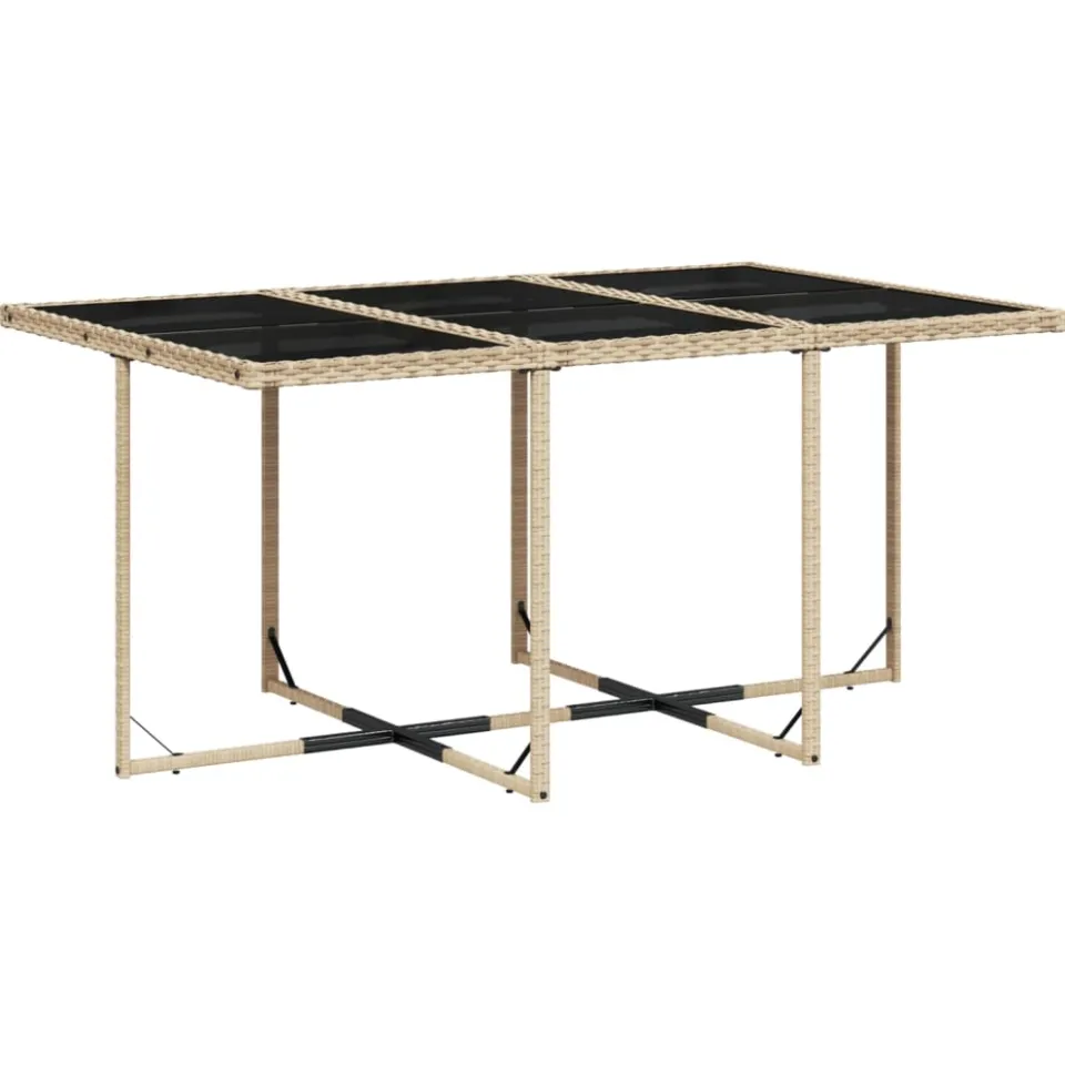 vidaXL 11-delige Tuinset met kussens poly rattan beige, foto 4