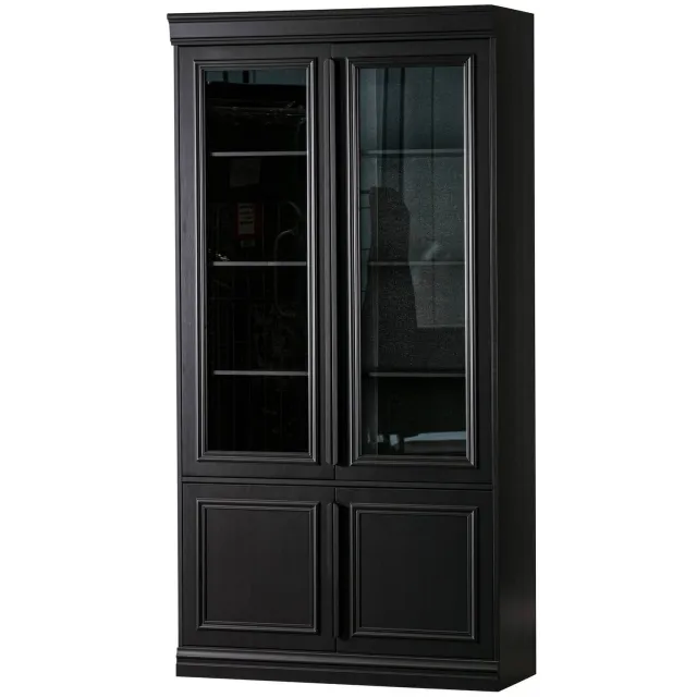 WOOOD Organize vitrinekast grenen zwart matt black