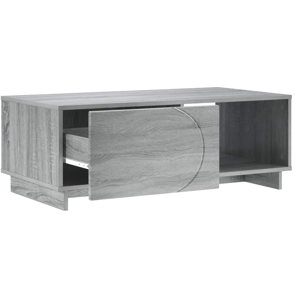 vidaXL Salontafel Grijs Sonoma 95 x 50,5 x 35 cm Bewerkt hout