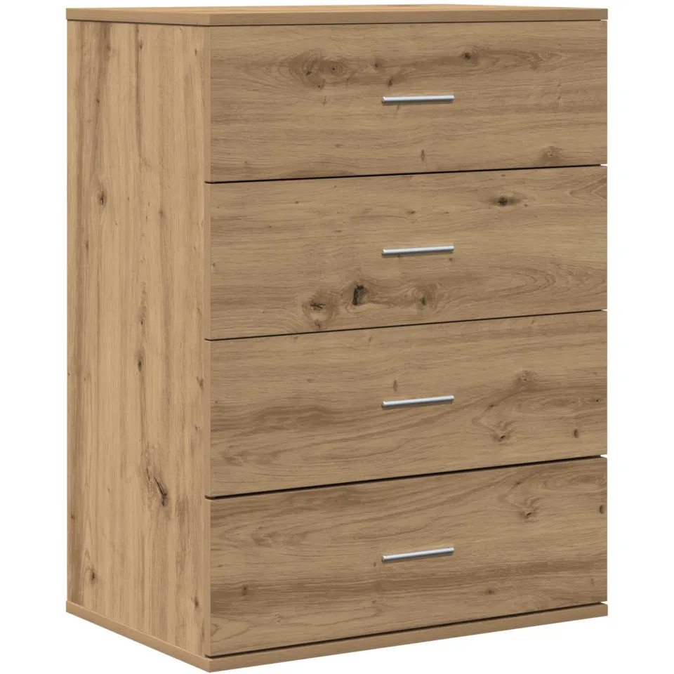 vidaXL Dressoir Artisan Eiken 60 x 39 x 80 cm Bewerkt hout, foto 3