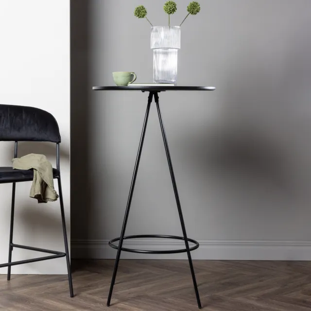 Nohr Ronde Bartafel 'Wykisha' MDF, 60cm zwart, foto 2