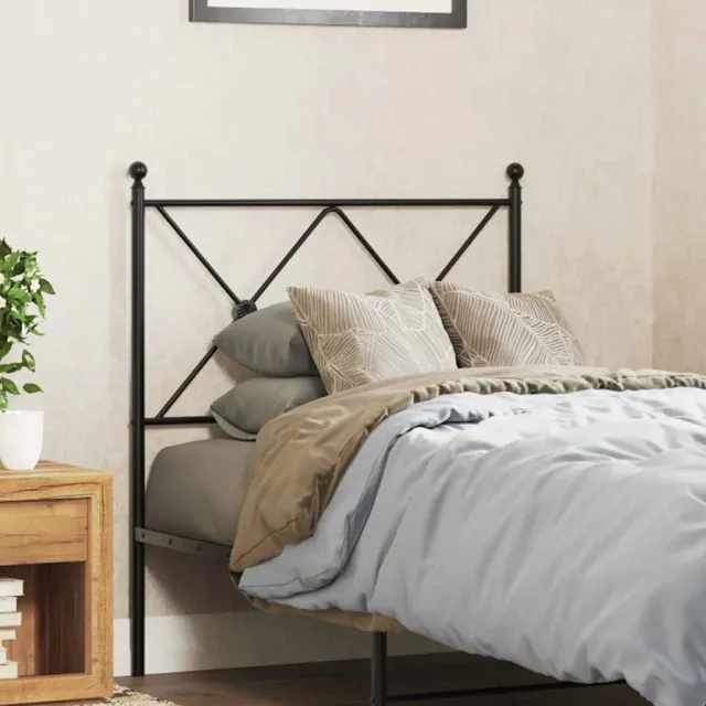 vidaXL Vervangend hoofdbord 75 cm metaal zwart